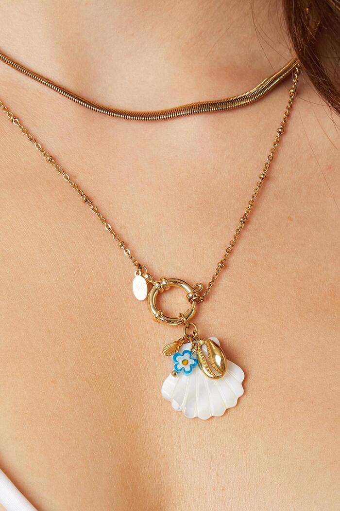 Necklace with shell charm - Beach collection Silver Stainless Steel Picture4
